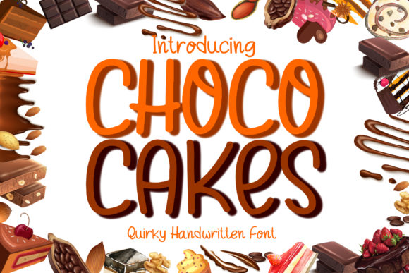 Choco Cakes Font for Handmade Product Design