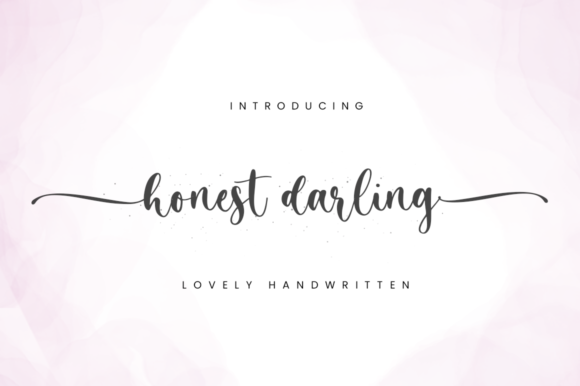 Honest Darling Calligraphy Font for Crafters