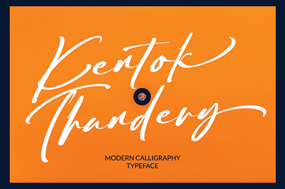 Kentok Thundery: Authentic Script Handwritten Fonts for Branding