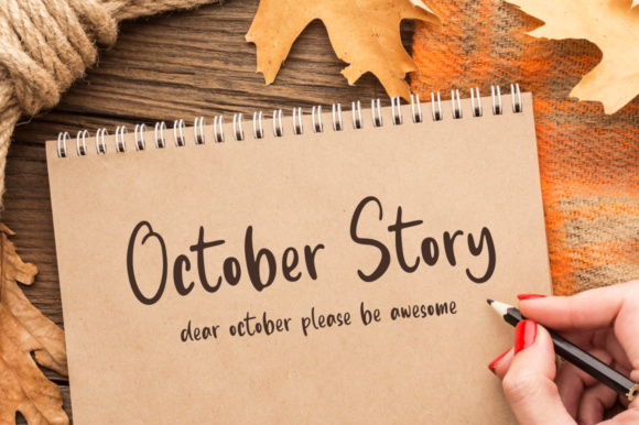 October Story Font for Editorial Design