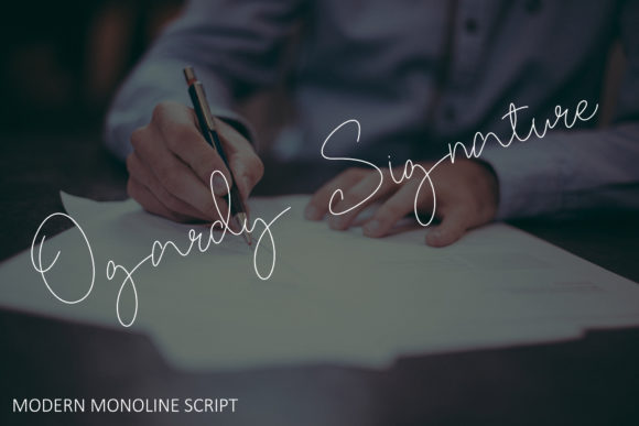 Ogardy Signature: Elevating Brand Identity with Elegant Script Handwritten Fonts