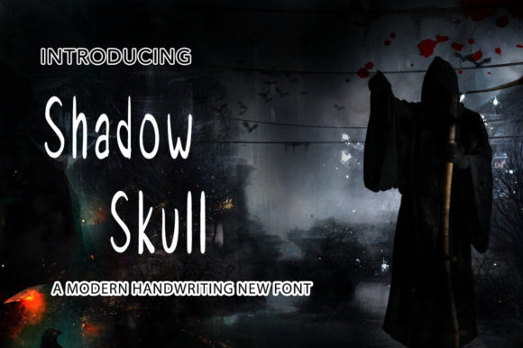 Shadow Skull Font for Spooky Web Design