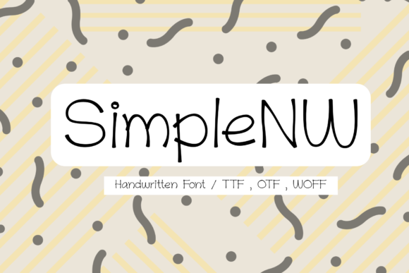 SimpleNW Typeface for Digital Designers