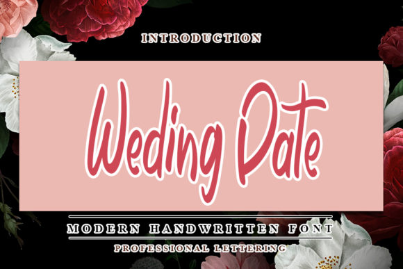 Wedding Date Font for Romantic Digital Branding